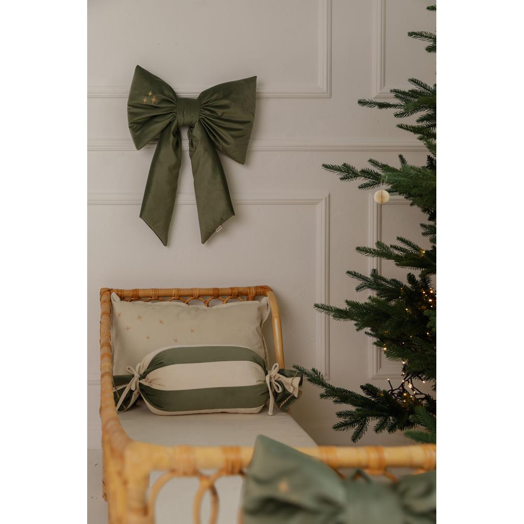 Velvet Christmas Bow with Golden Stars by Malomi Kids