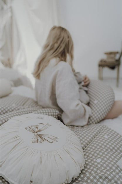 Round Washed Cotton Cushion by Malomi Kids