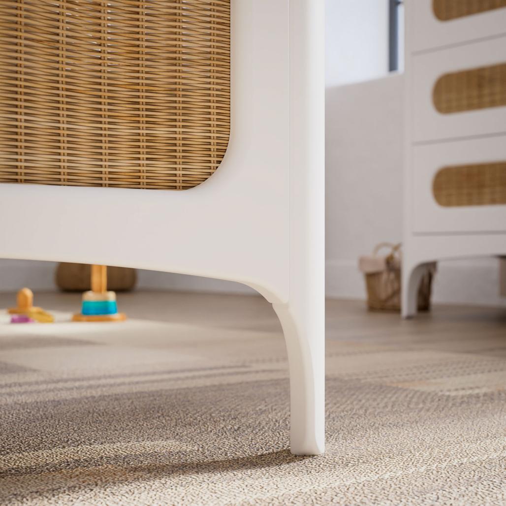 NÉRÉIDES Neige Evolutive Bed 60 x 120 CM - From Crib to Toddler Bed