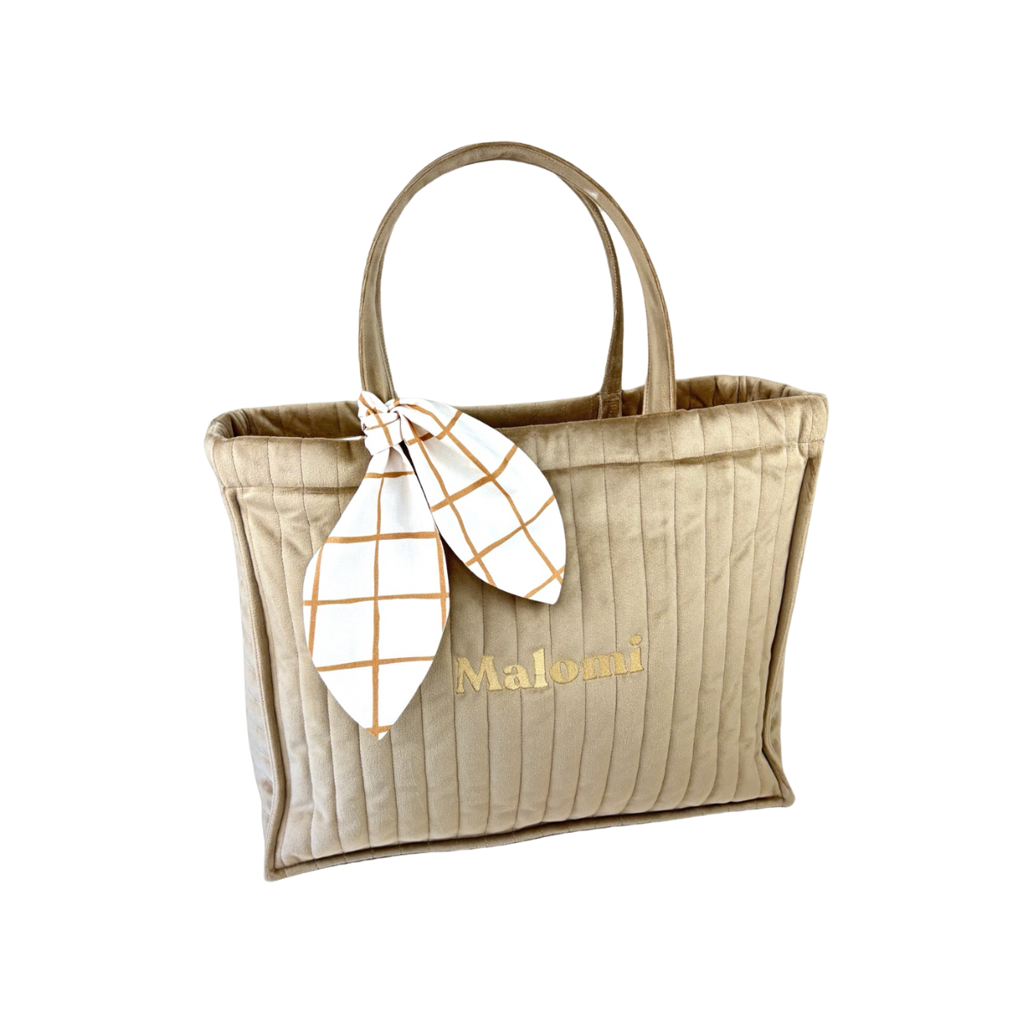 Quilted Velvet Changing Bag by Malomi Kids