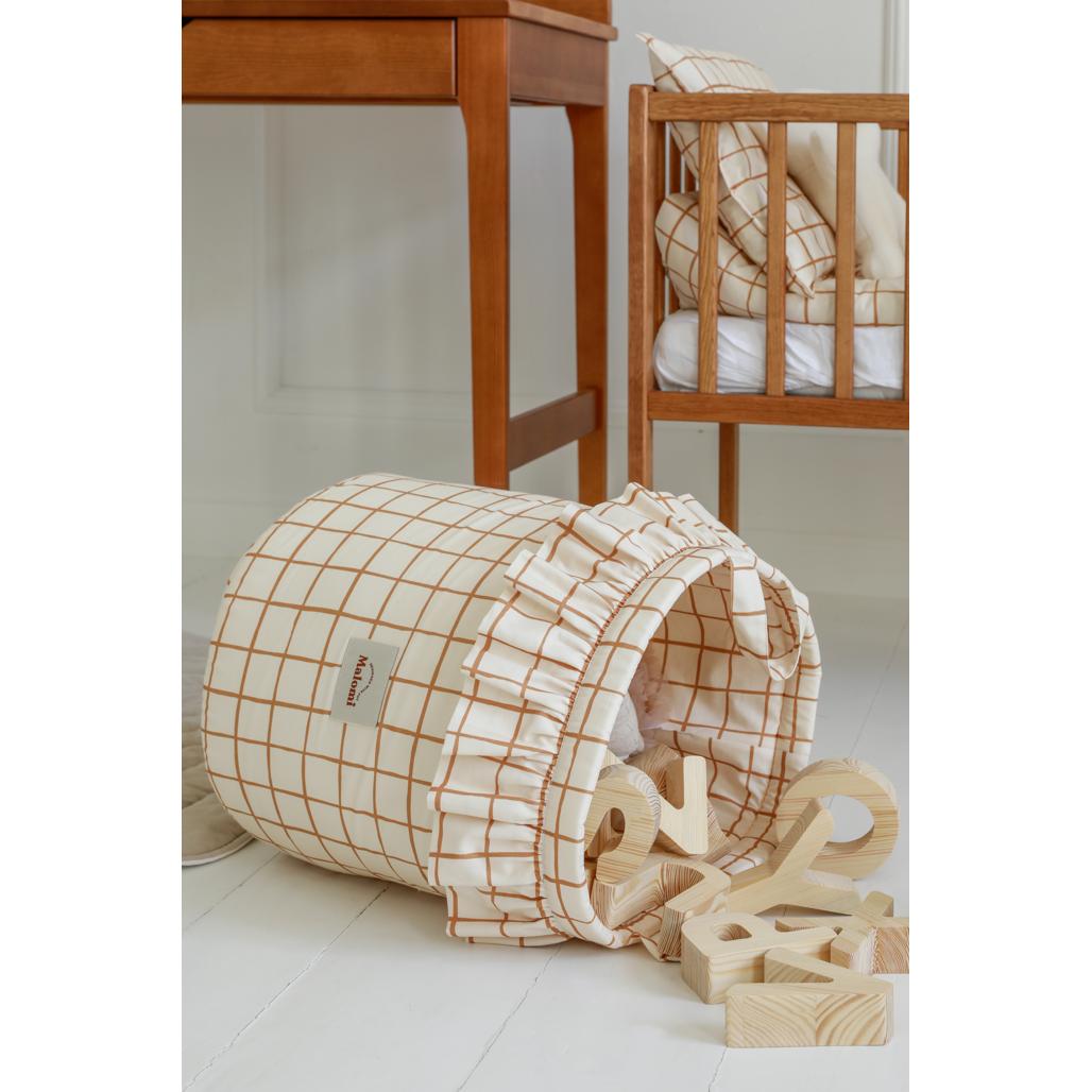 Camel Check Toy Basket by Malomi Kids