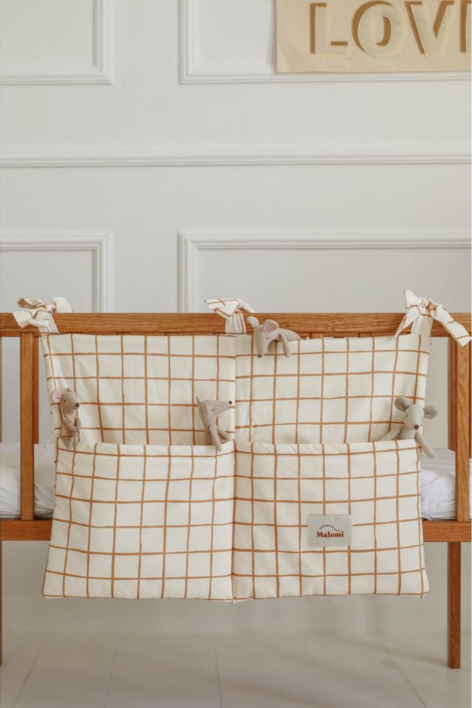 Camel Check Cot Organiser by Malomi Kids