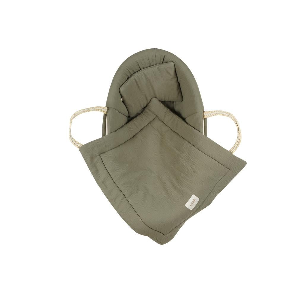 Muslin Padded Moses Basket Cover by Malomi Kids