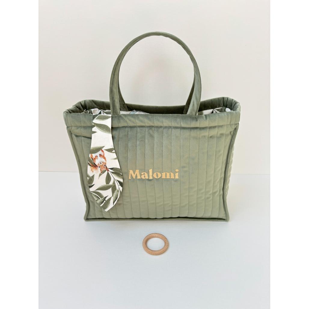 Quilted Velvet Changing Bag by Malomi Kids