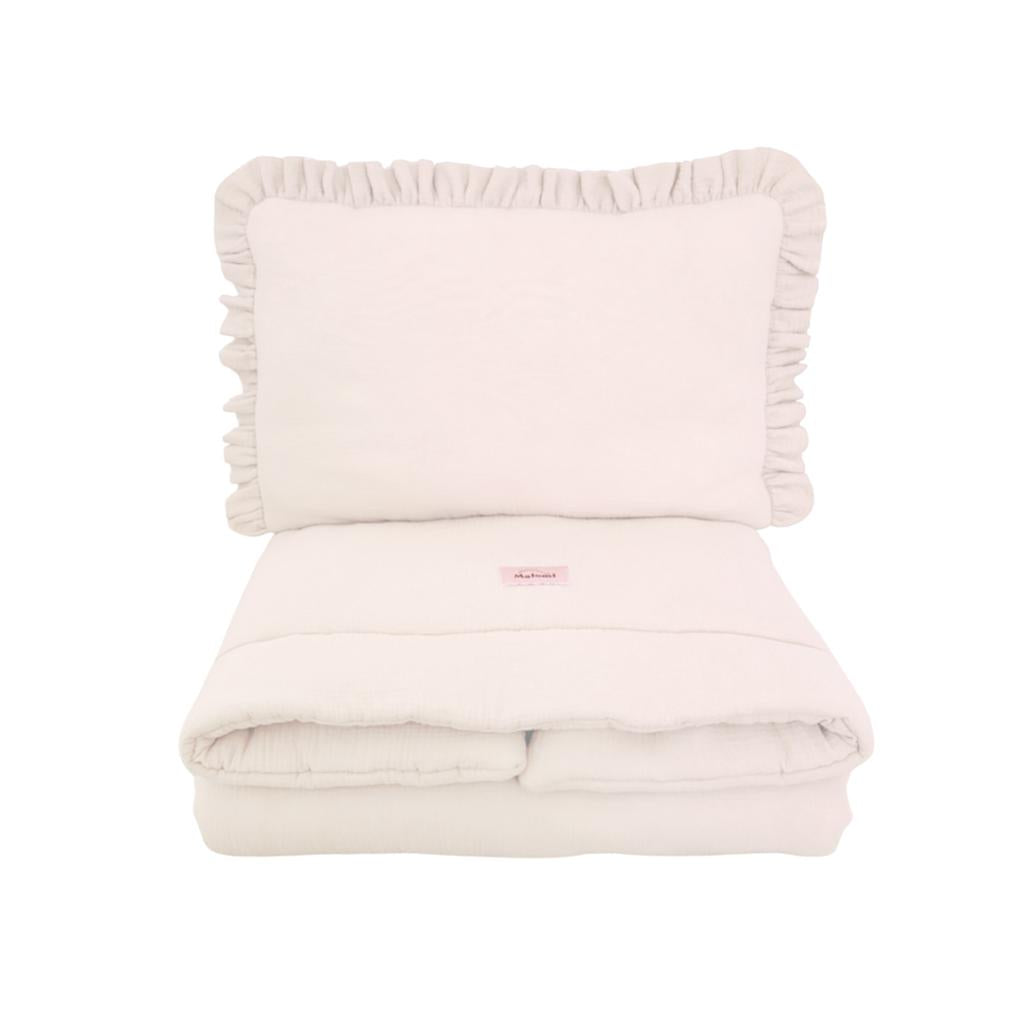 Muslin Ruffle Bedding Set with Filling by Malomi Kids