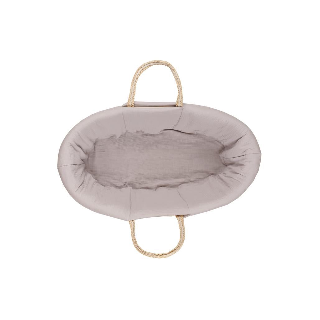 Muslin Padded Moses Basket Cover by Malomi Kids