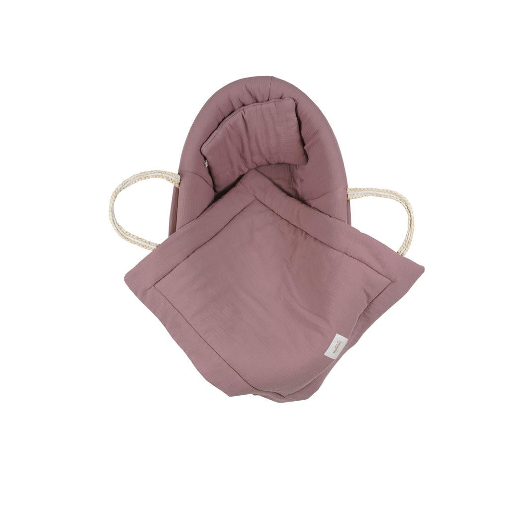 Muslin Padded Moses Basket Cover by Malomi Kids