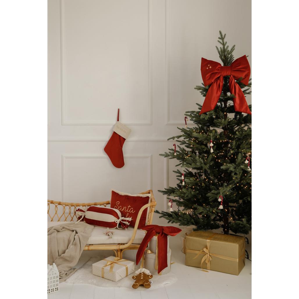 Velvet Christmas Bow with Golden Stars by Malomi Kids