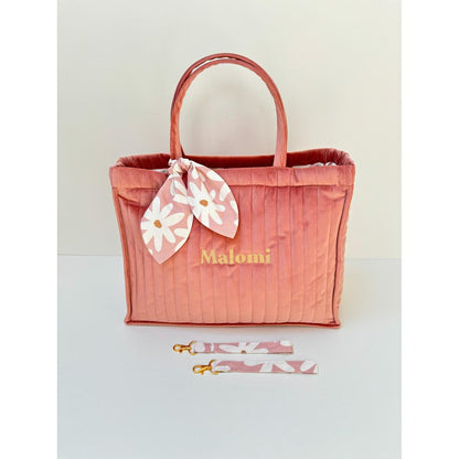 Quilted Velvet Changing Bag by Malomi Kids