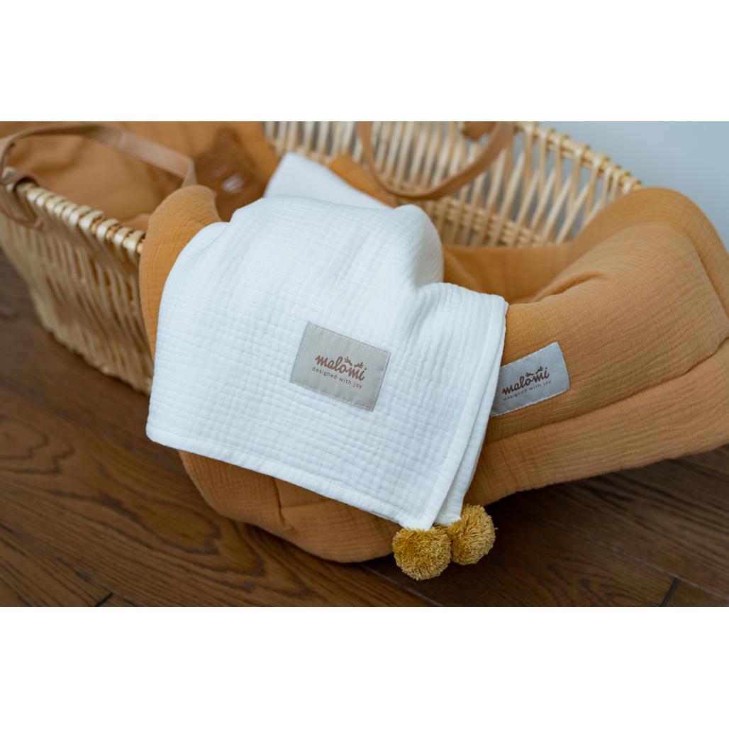 Muslin Swaddle with Pompoms by Malomi Kids