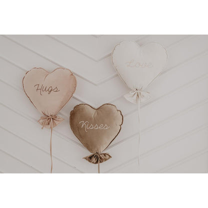 Velvet Heart Balloon Cushion by Malomi Kids