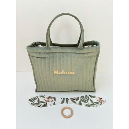 Quilted Velvet Changing Bag by Malomi Kids