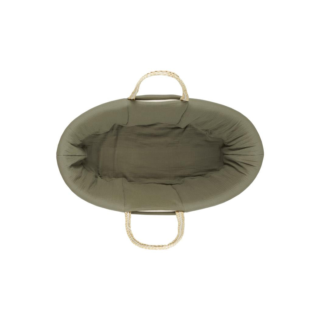 Muslin Padded Moses Basket Cover by Malomi Kids