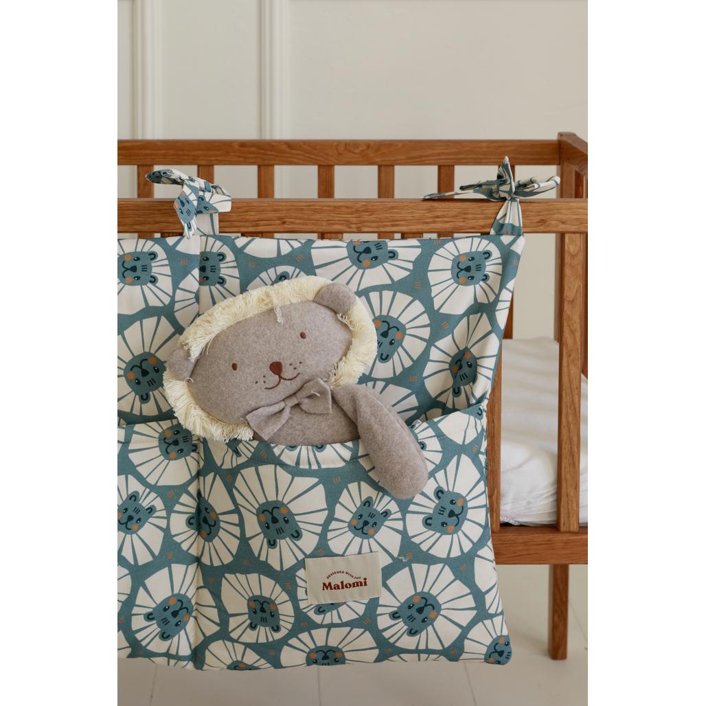 Denim Lions Cot Organiser by Malomi Kids