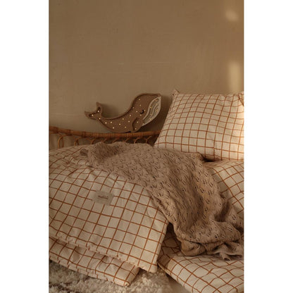 Camel Check Bedding Set with Filling by Malomi Kids