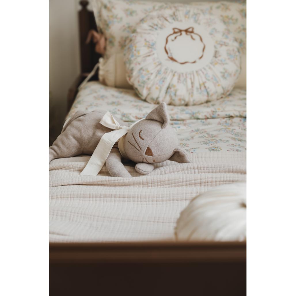 Blooming Meadow Round Boho Cushion by Malomi Kids