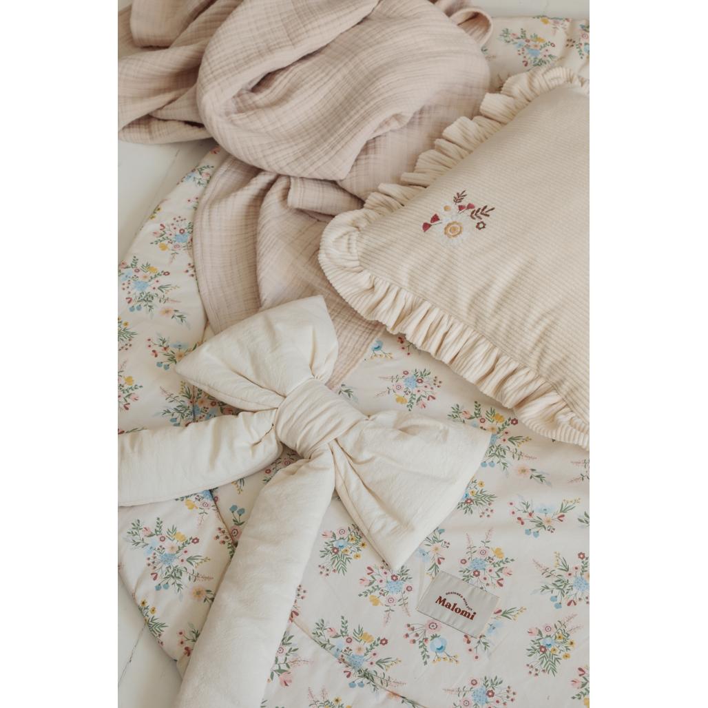 Corduroy Frill Cushion by Malomi Kids