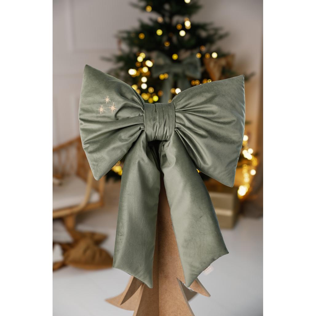 Velvet Christmas Bow with Golden Stars by Malomi Kids