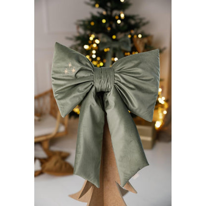 Velvet Christmas Bow with Golden Stars by Malomi Kids