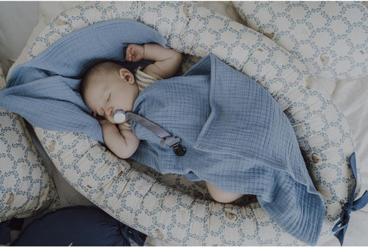 Blue Cottage Baby Nest by Malomi Kids