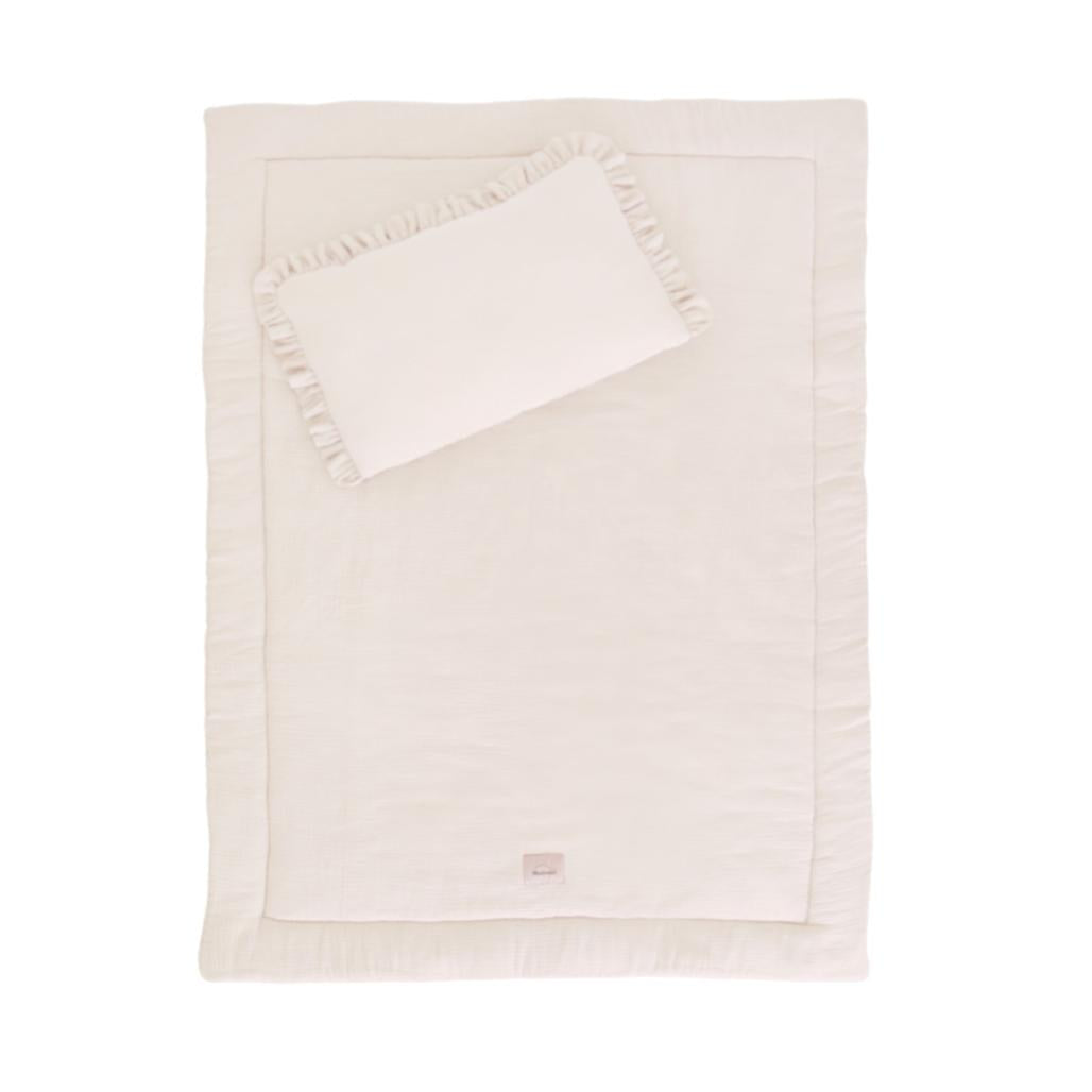 Muslin Ruffle Bedding Set with Filling by Malomi Kids