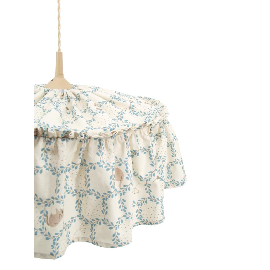 Blue Cottage Fabric Lampshade by Malomi Kids
