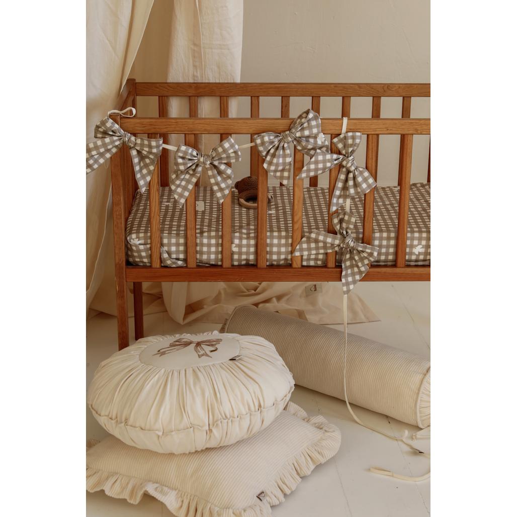 Countryside Check Cotton Fitted Sheet by Malomi Kids