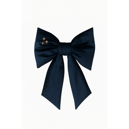 Velvet Christmas Bow with Golden Stars by Malomi Kids
