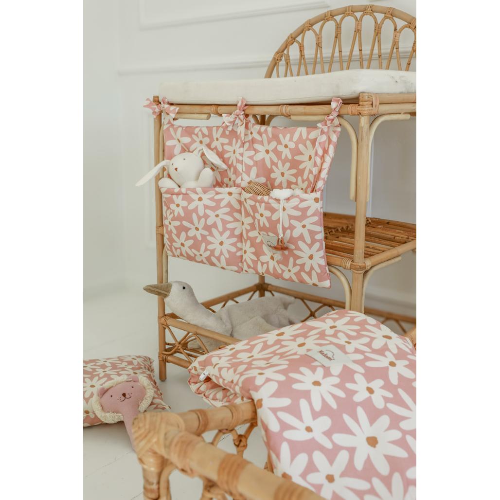 Blush Daisies Cot Organiser by Malomi Kids