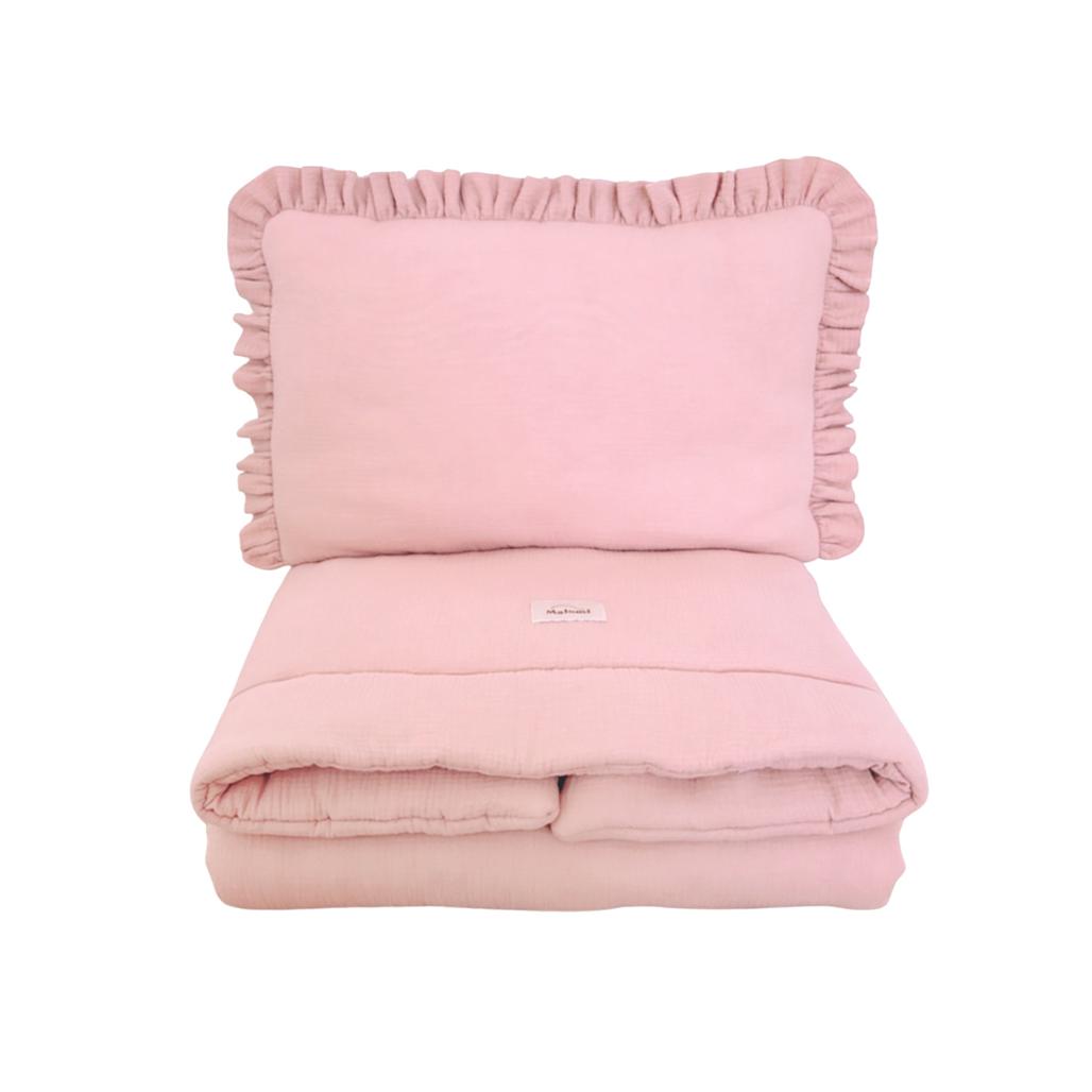 Muslin Ruffle Bedding Set with Filling by Malomi Kids