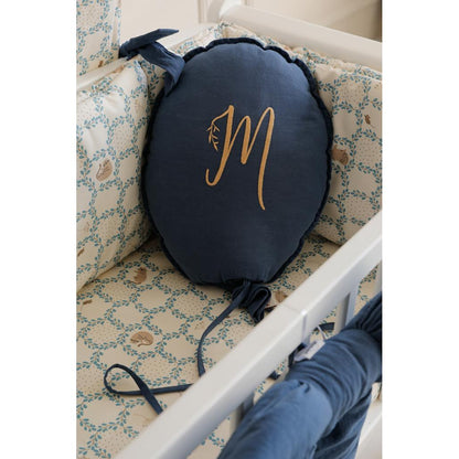 Blue Cottage Cot Bumper by Malomi Kids