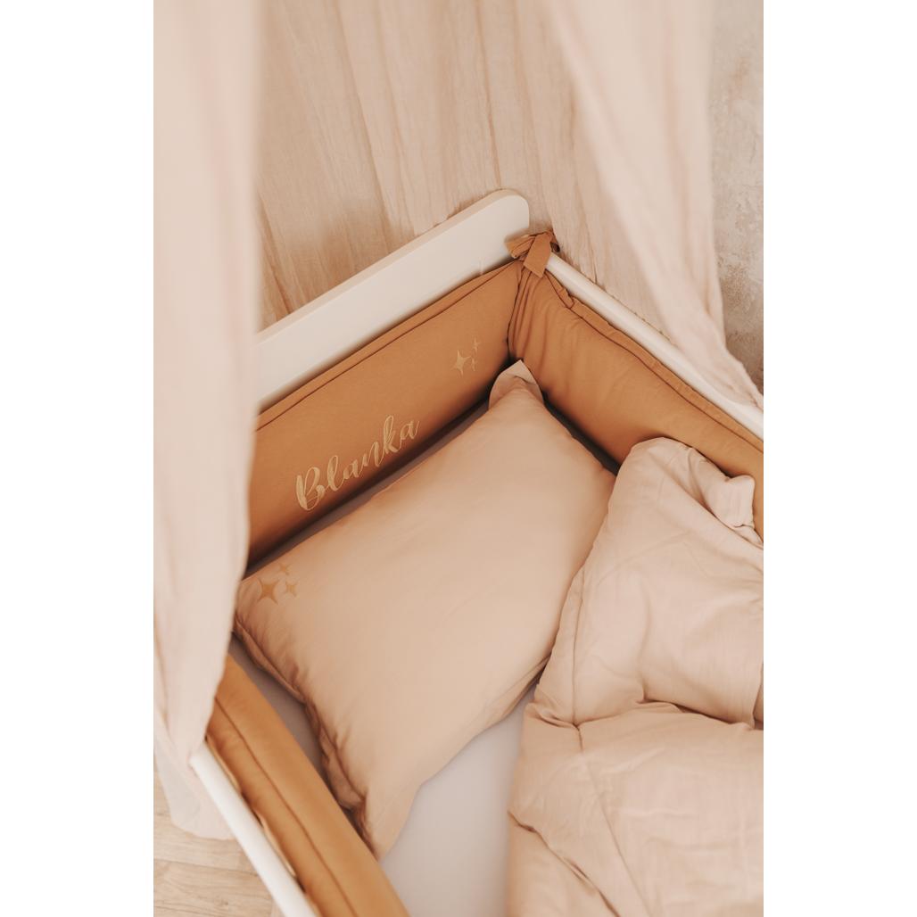 Washed Cotton Stars Cot Bumper by Malomi Kids