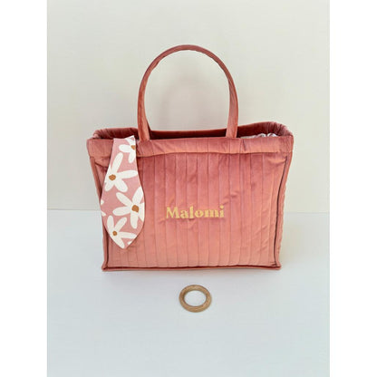 Quilted Velvet Changing Bag by Malomi Kids