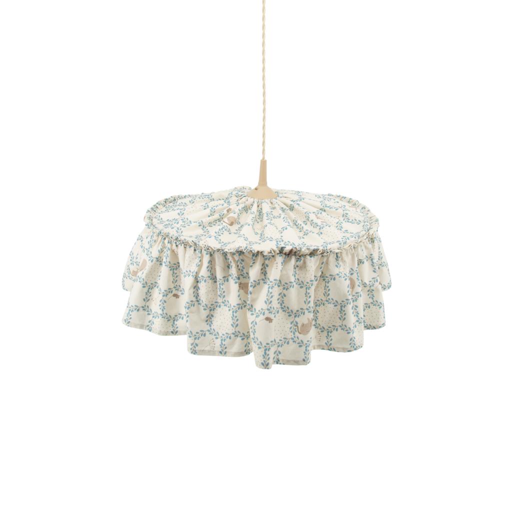Blue Cottage Fabric Lampshade by Malomi Kids