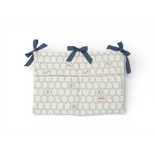 Blue Cottage Cot Organiser by Malomi Kids
