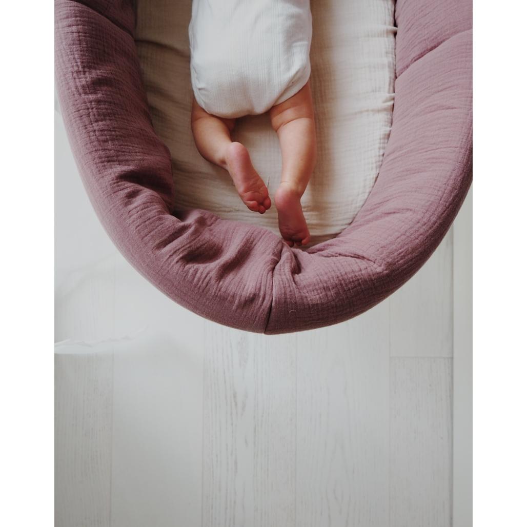 Muslin Padded Moses Basket Cover by Malomi Kids