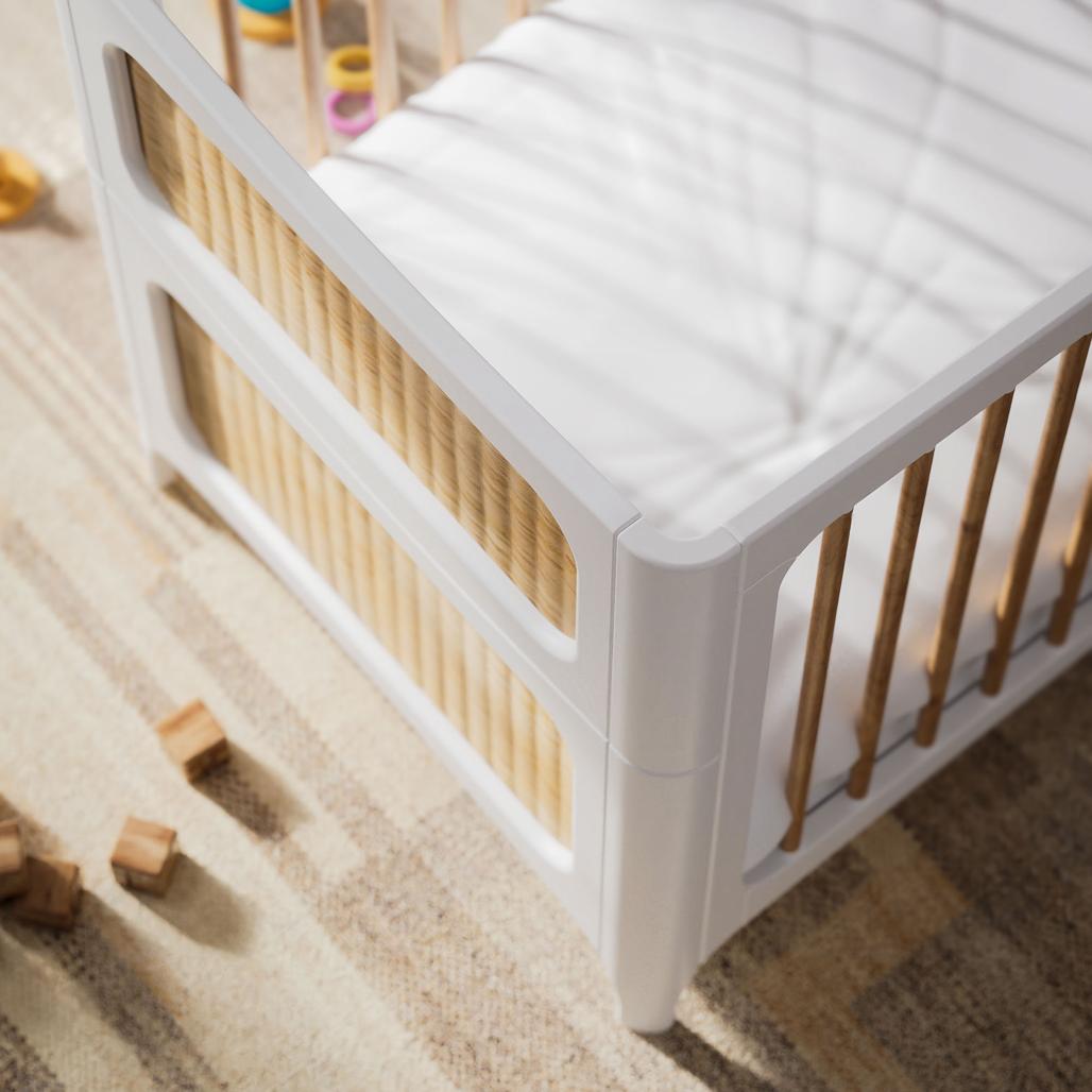 NÉRÉIDES Neige Evolutive Bed 70 x 140 CM - From Crib to Junior Bed