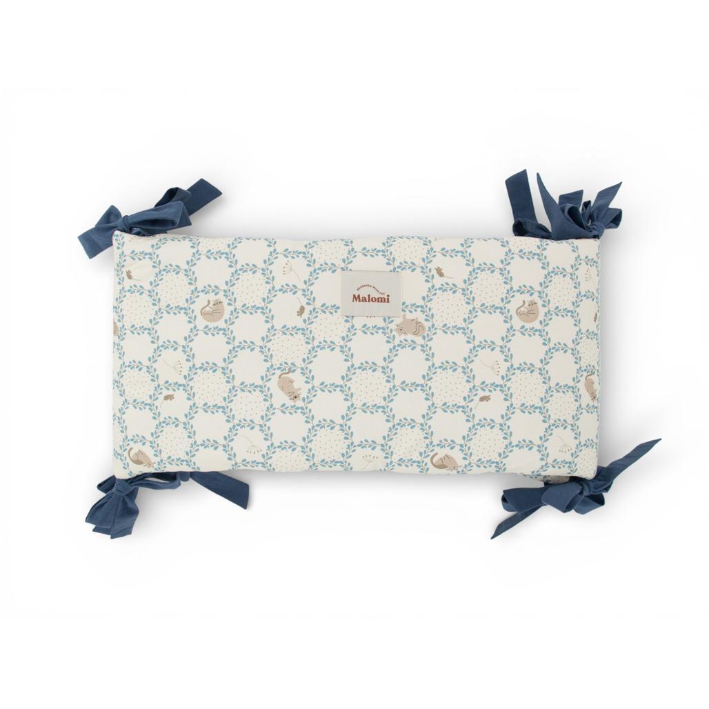 Blue Cottage Cot Bumper by Malomi Kids