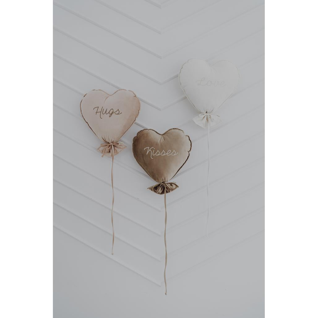 Velvet Heart Balloon Cushion by Malomi Kids