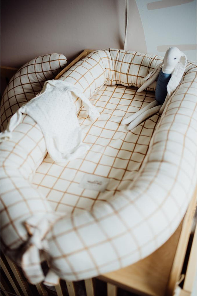 Camel Check Baby Nest by Malomi Kids