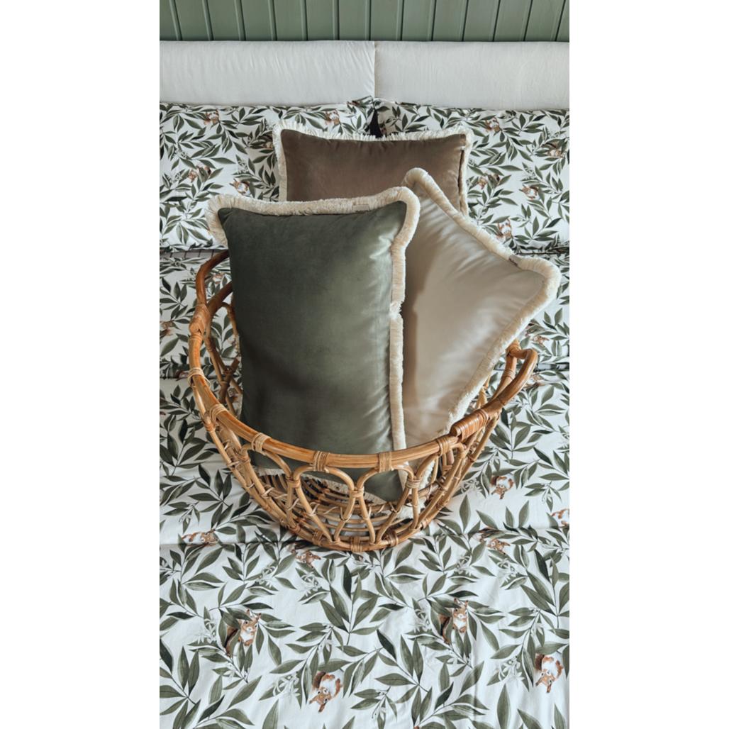 Velvet Cushion with Fringe by Malomi Kids