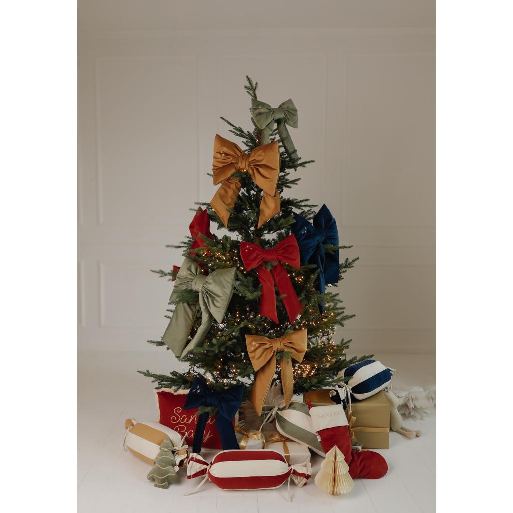 Velvet Christmas Bow with Golden Stars by Malomi Kids