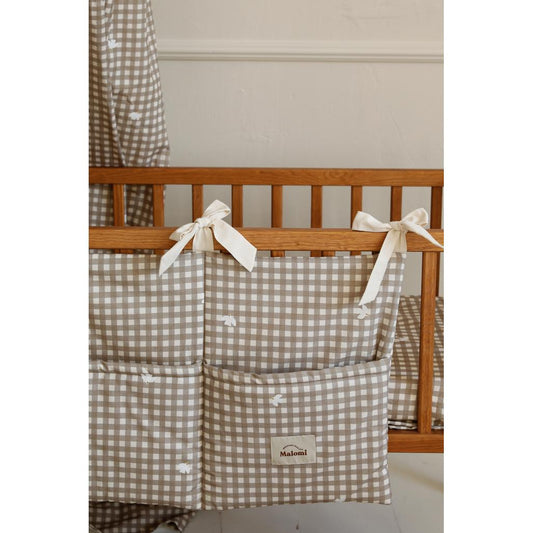 Countryside Check Cot Organiser by Malomi Kids