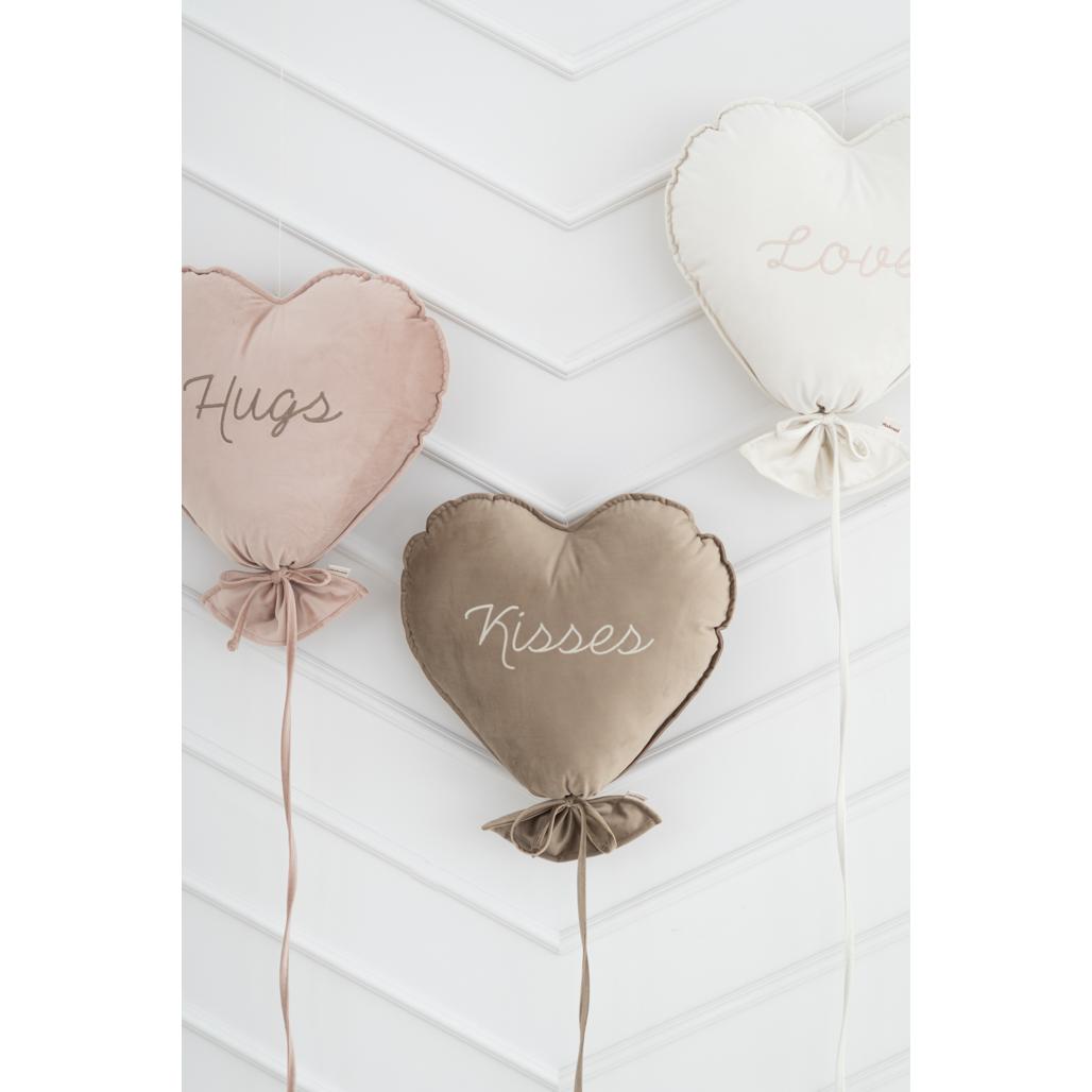 Velvet Heart Balloon Cushion by Malomi Kids