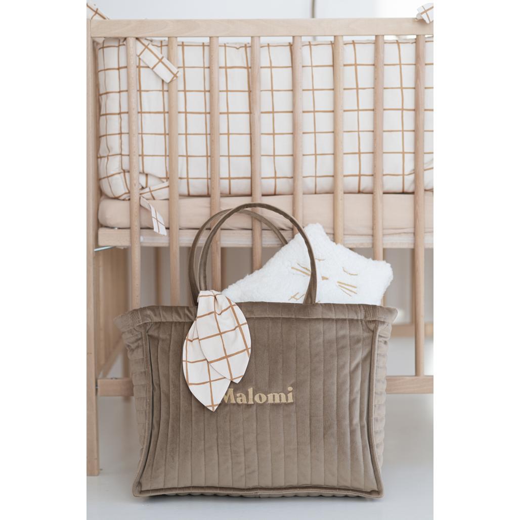 Quilted Velvet Changing Bag by Malomi Kids