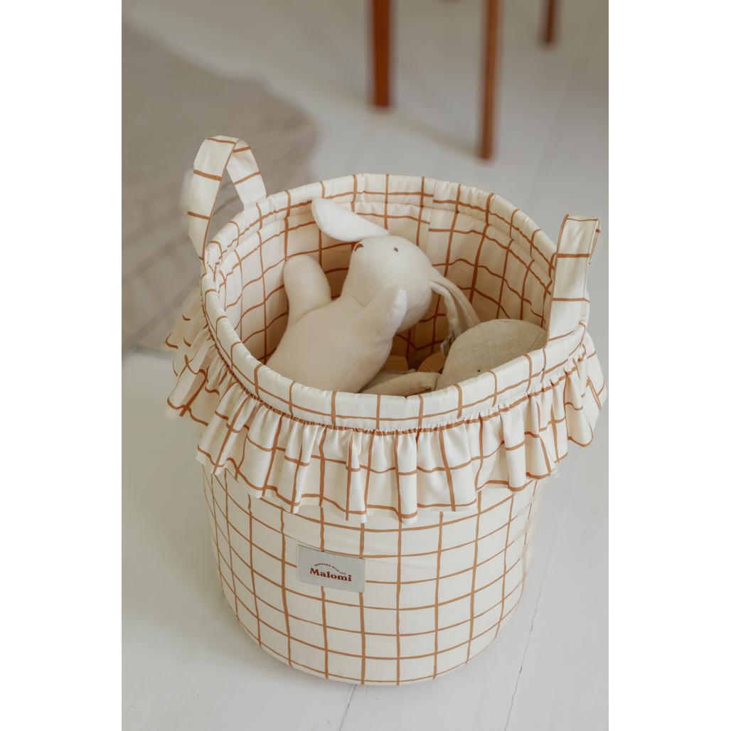 Camel Check Toy Basket by Malomi Kids