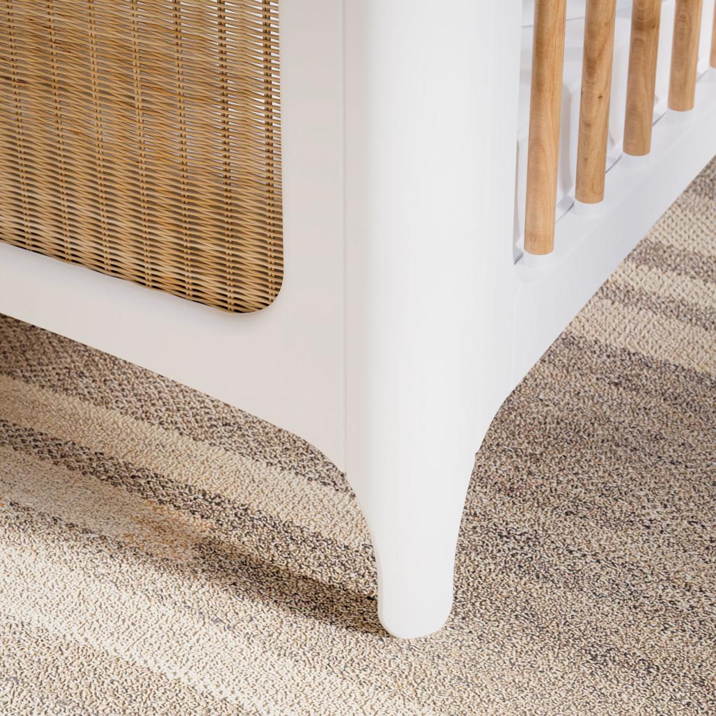 NÉRÉIDES Neige Evolutive Bed 70 x 140 CM - From Crib to Junior Bed