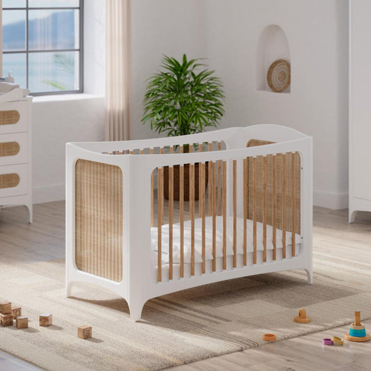 NÉRÉIDES Neige Evolutive Bed 60 x 120 CM - From Crib to Toddler Bed