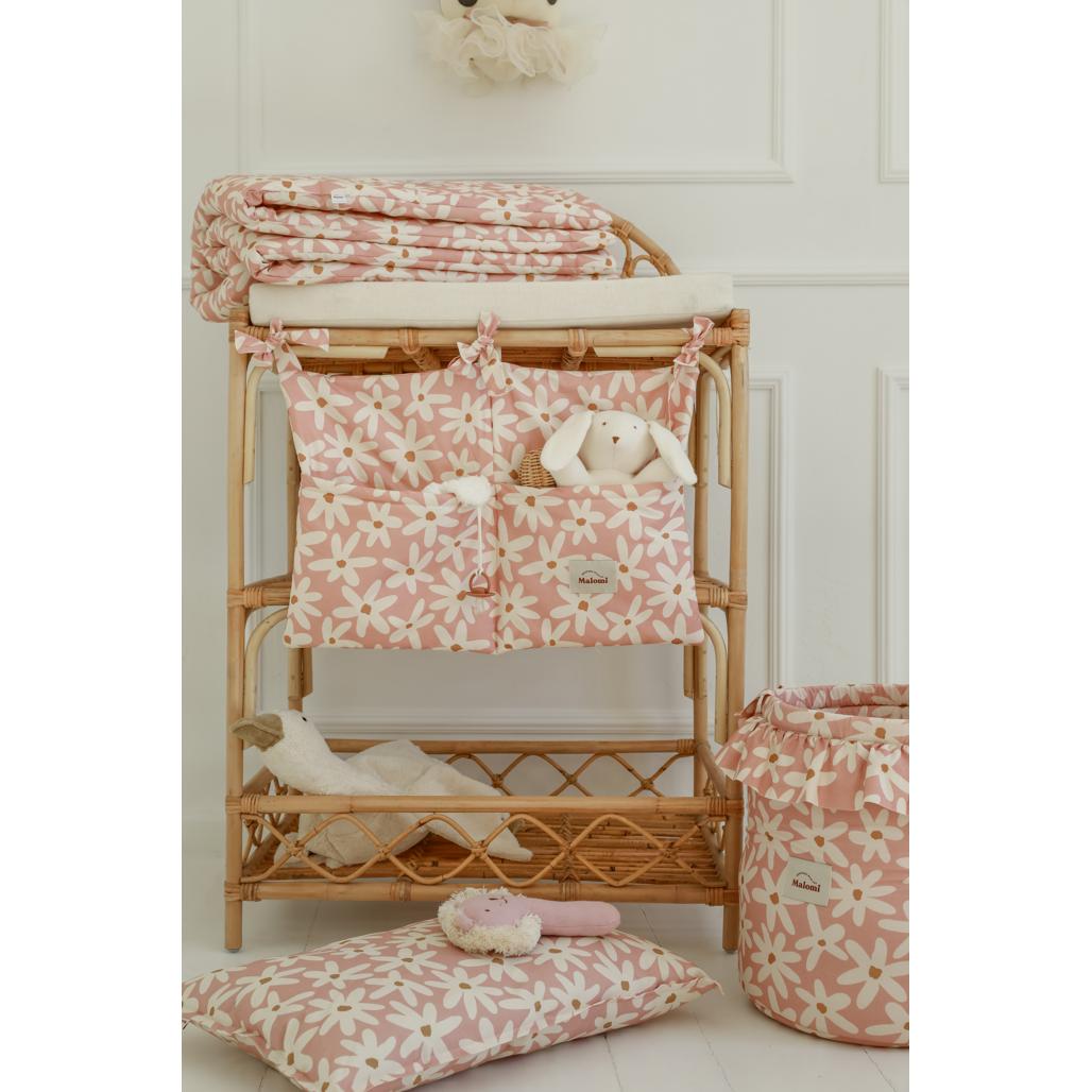Blush Daisies Cot Organiser by Malomi Kids