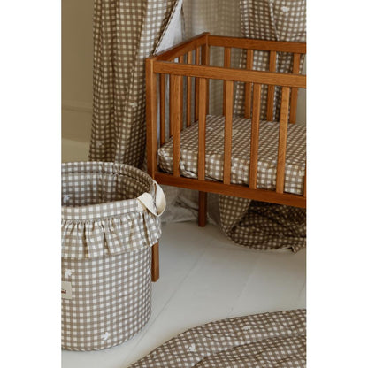 Countryside Check Cotton Fitted Sheet by Malomi Kids